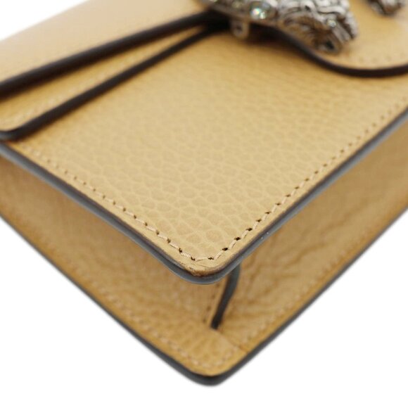 Gucci Dionysus Mini Leather Crossbody Bag Beige 476432 - Picture 8 of 12